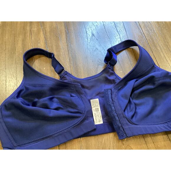 Glamorise 1265 MagicLift Front Closure Posture Back Bra blue 42C new - Picture 5 of 5